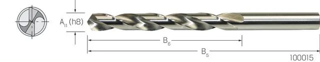 100015 9,00 Twist drill HSS PRETEC,DIN 338, type N, profile-ground