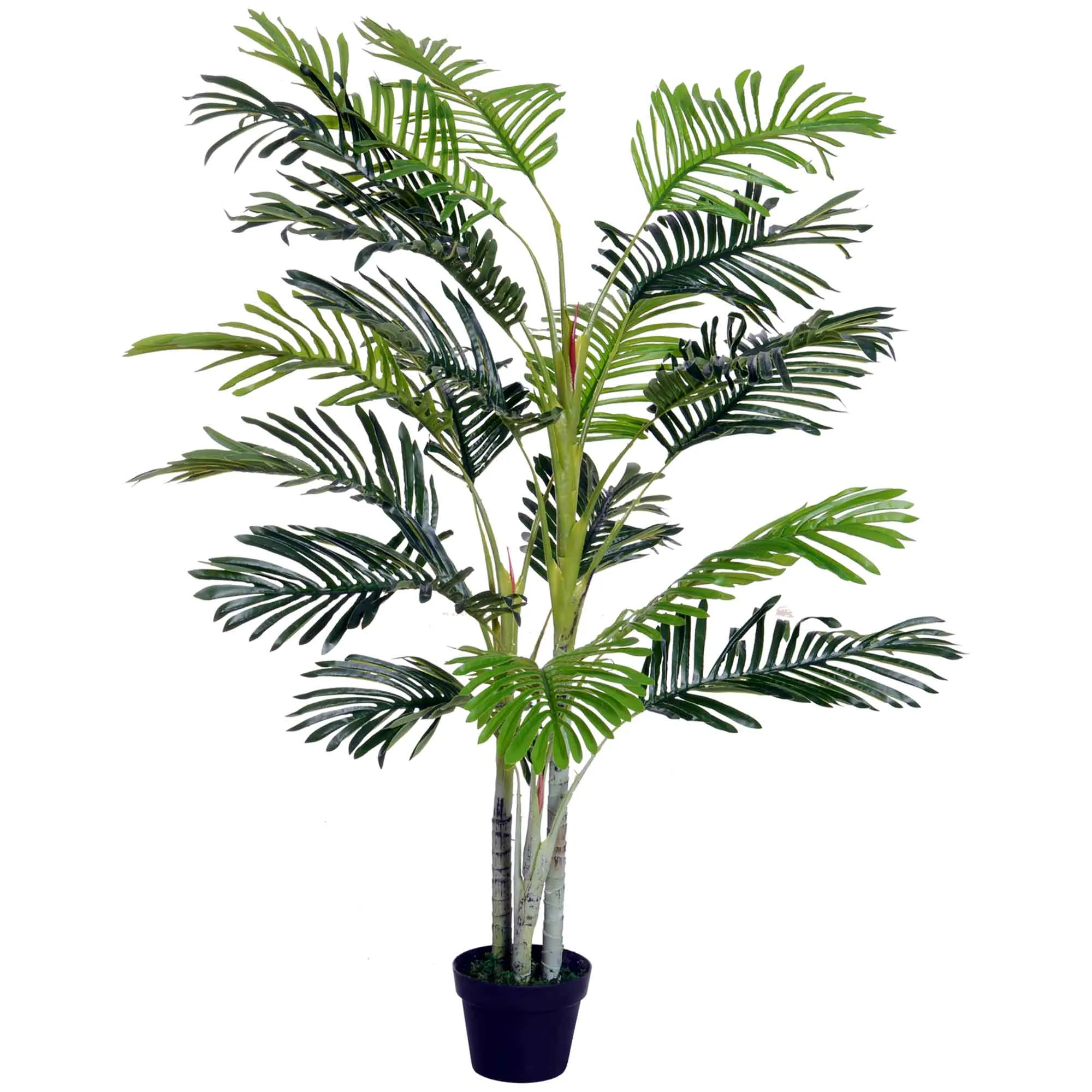 150cm(5ft)  Artificial Palm Tree Decorative Indoor Faux Green Plant w/Leaves Home Décor Tropical Potted Home Office