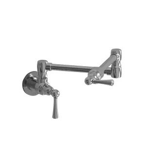 17 3/4" Wall Mount Pot Filler with Metal Lever