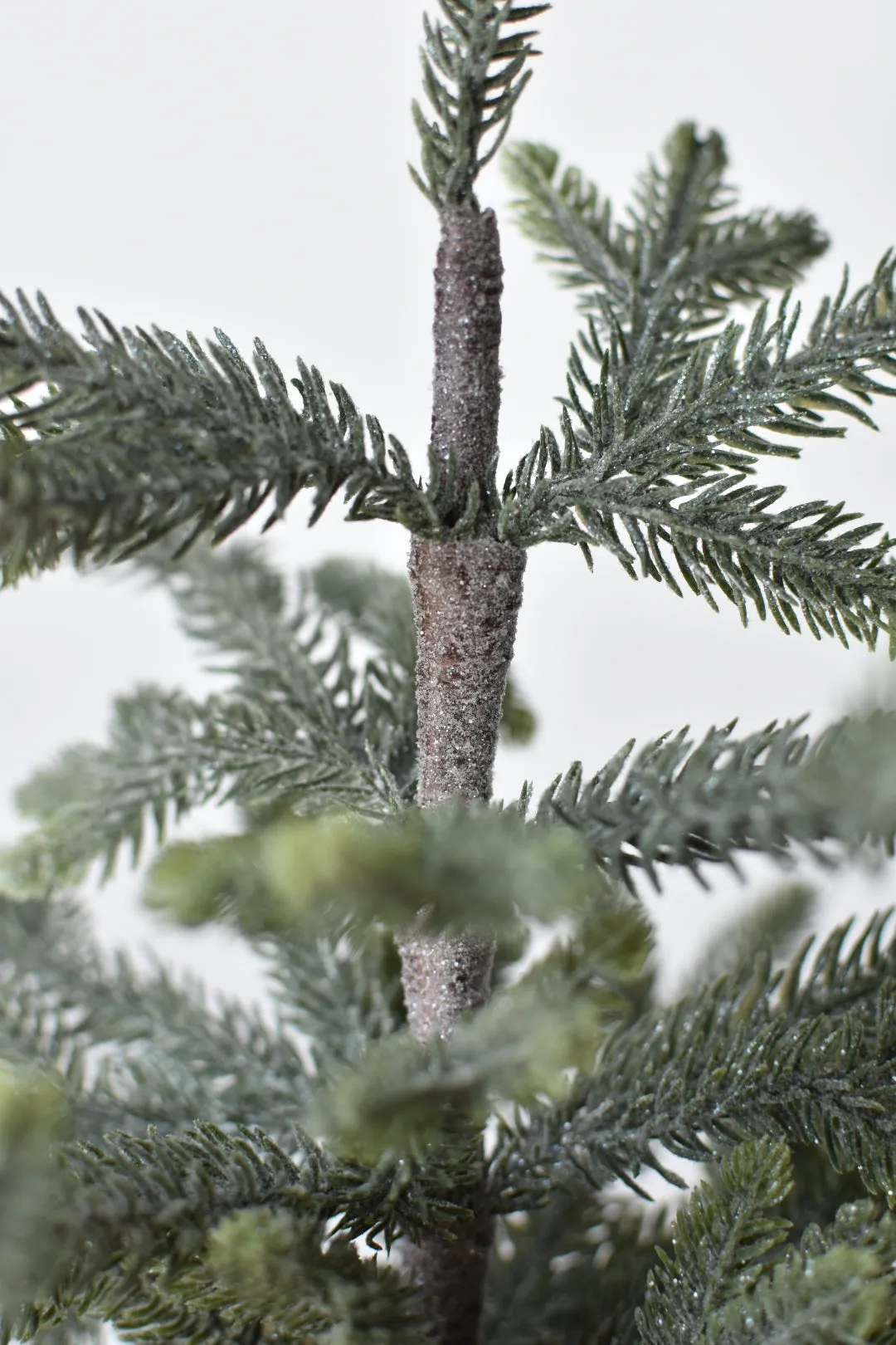 18" Faux Frosted Potted Tree in Galvanized Pot