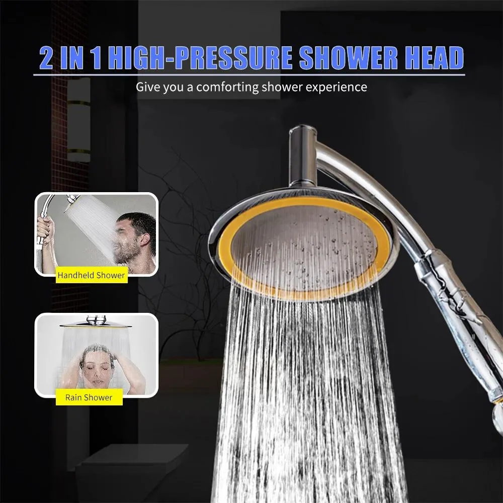 360°Rotatable Adjustable Bathroom Rain Shower Head Spray