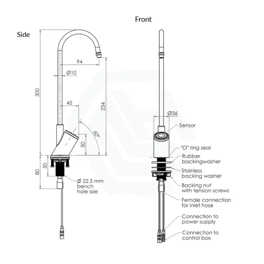 3Monkeez Stainless Steel Hob Mounted Sensor Bottle Filler Battery Operated or Mains Powered