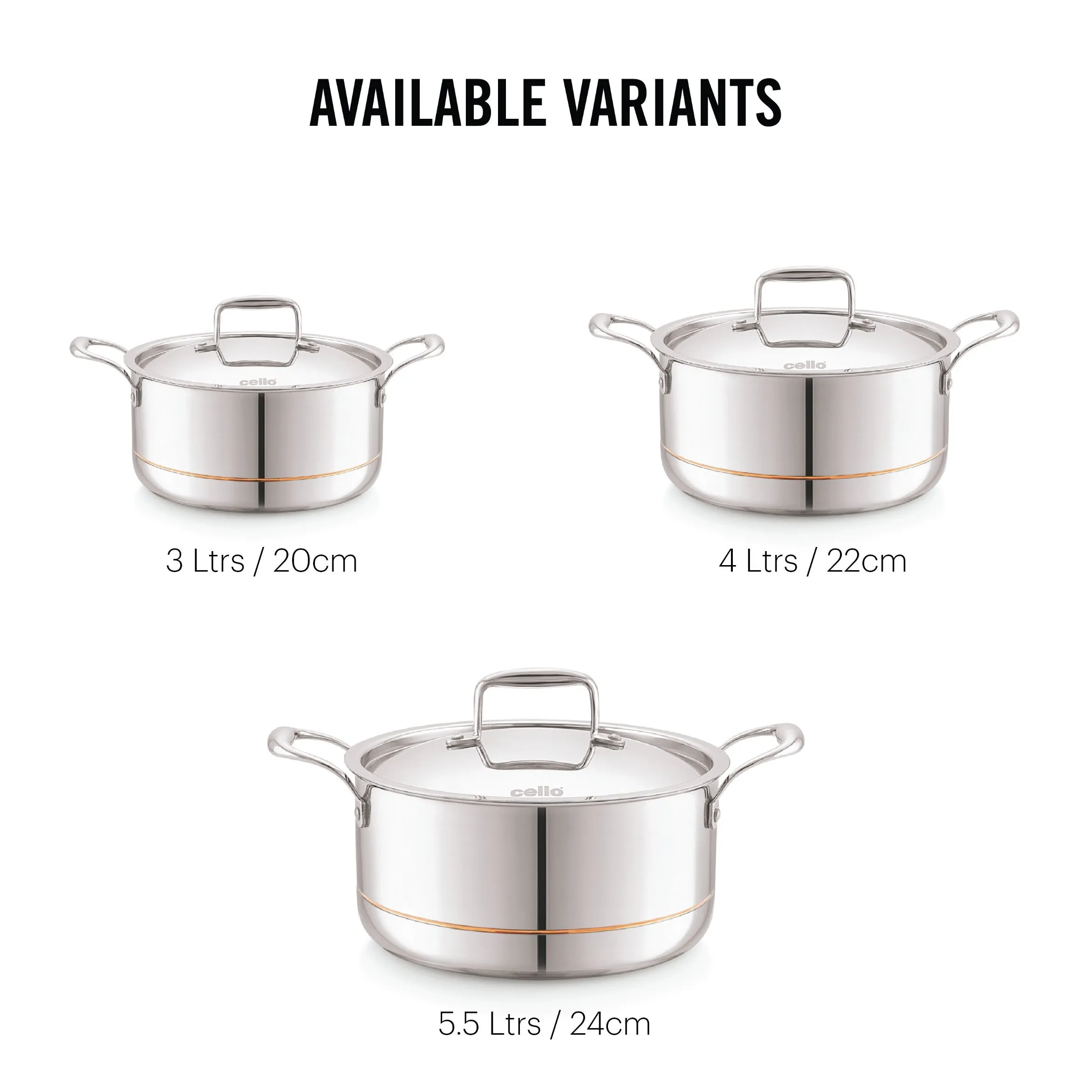 5-Ply Stainless Steel Casserole with Lid