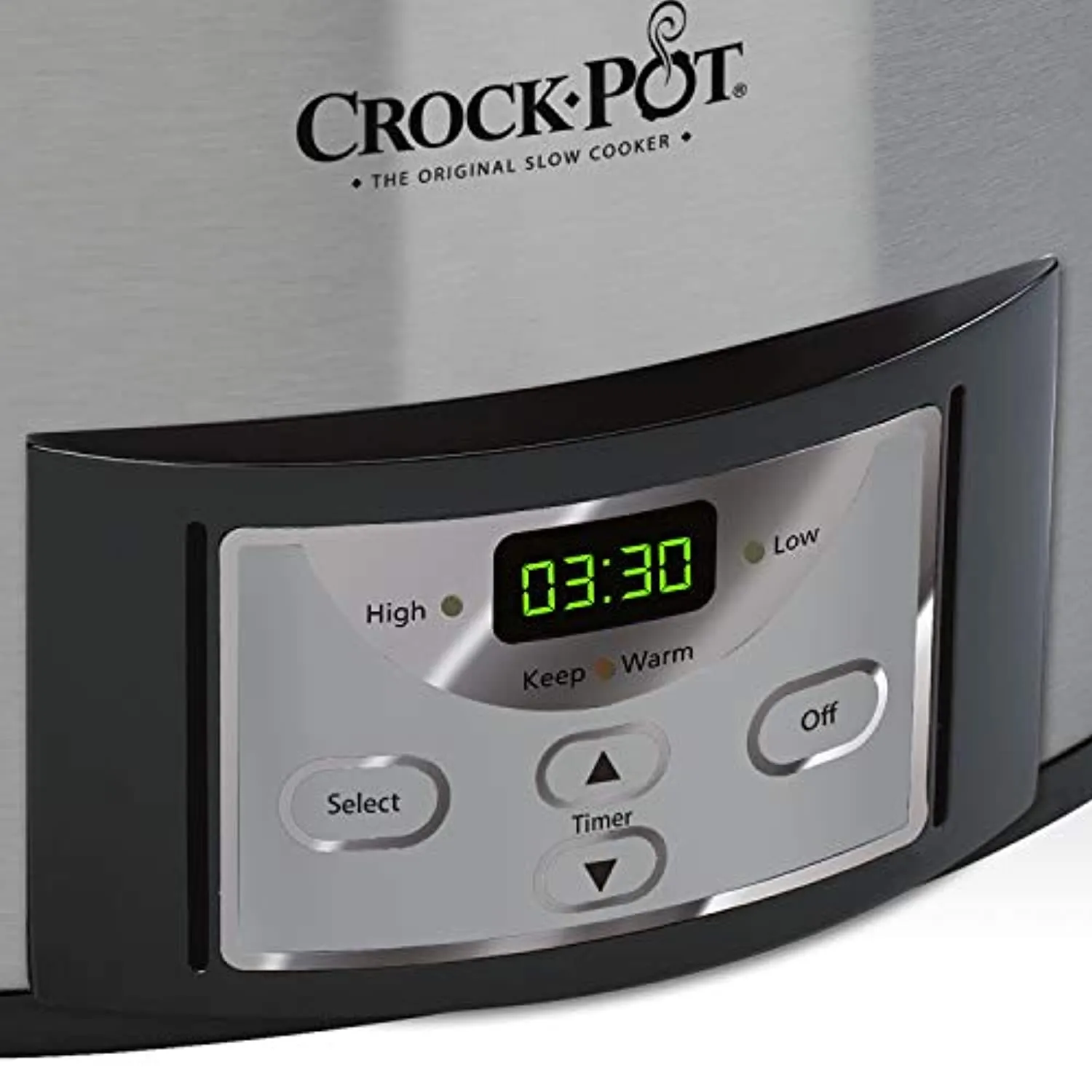 6-Quart Cook & Carry Programmable Slow Cooker with Digital Timer, Stainless Steel