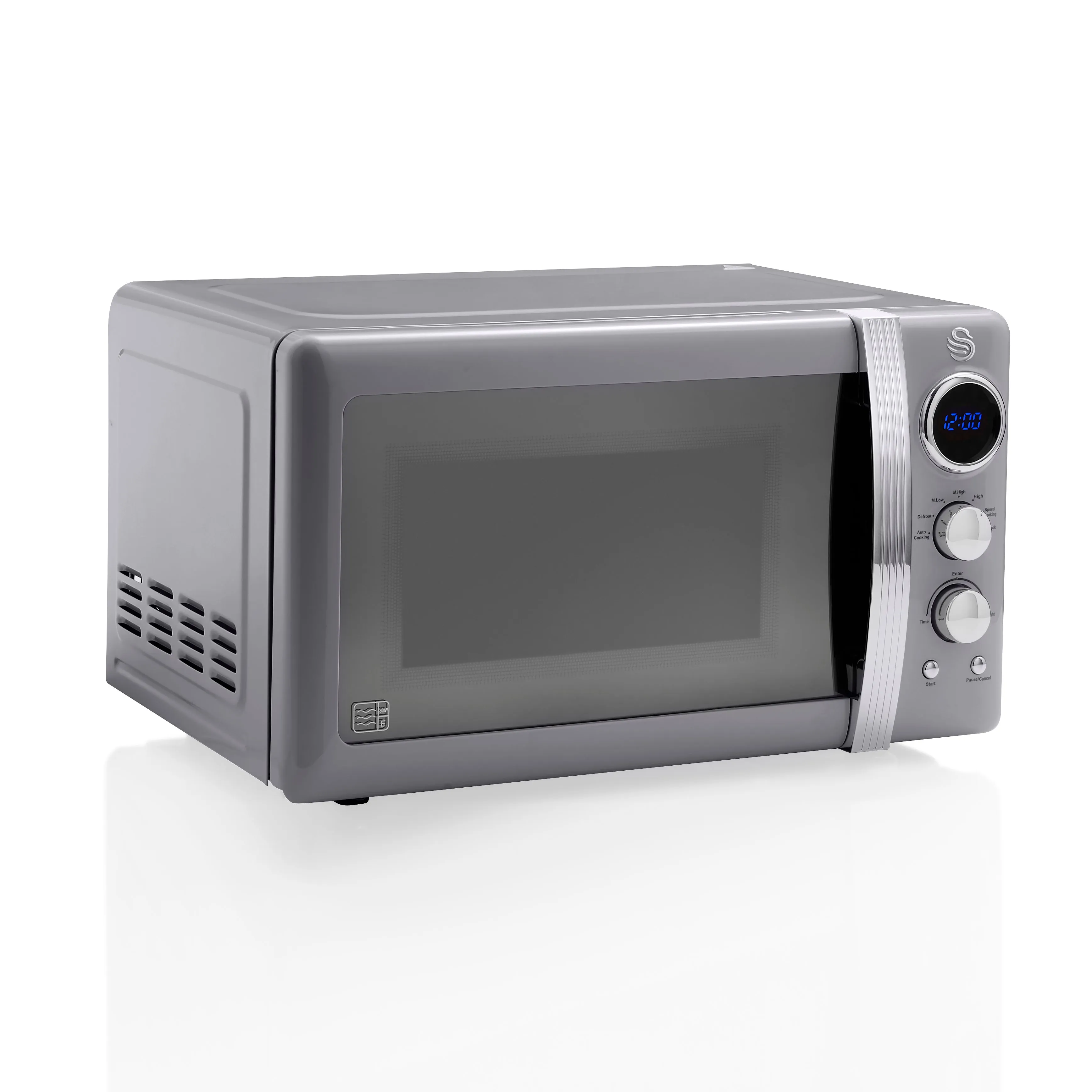 800W Retro Digital Microwave