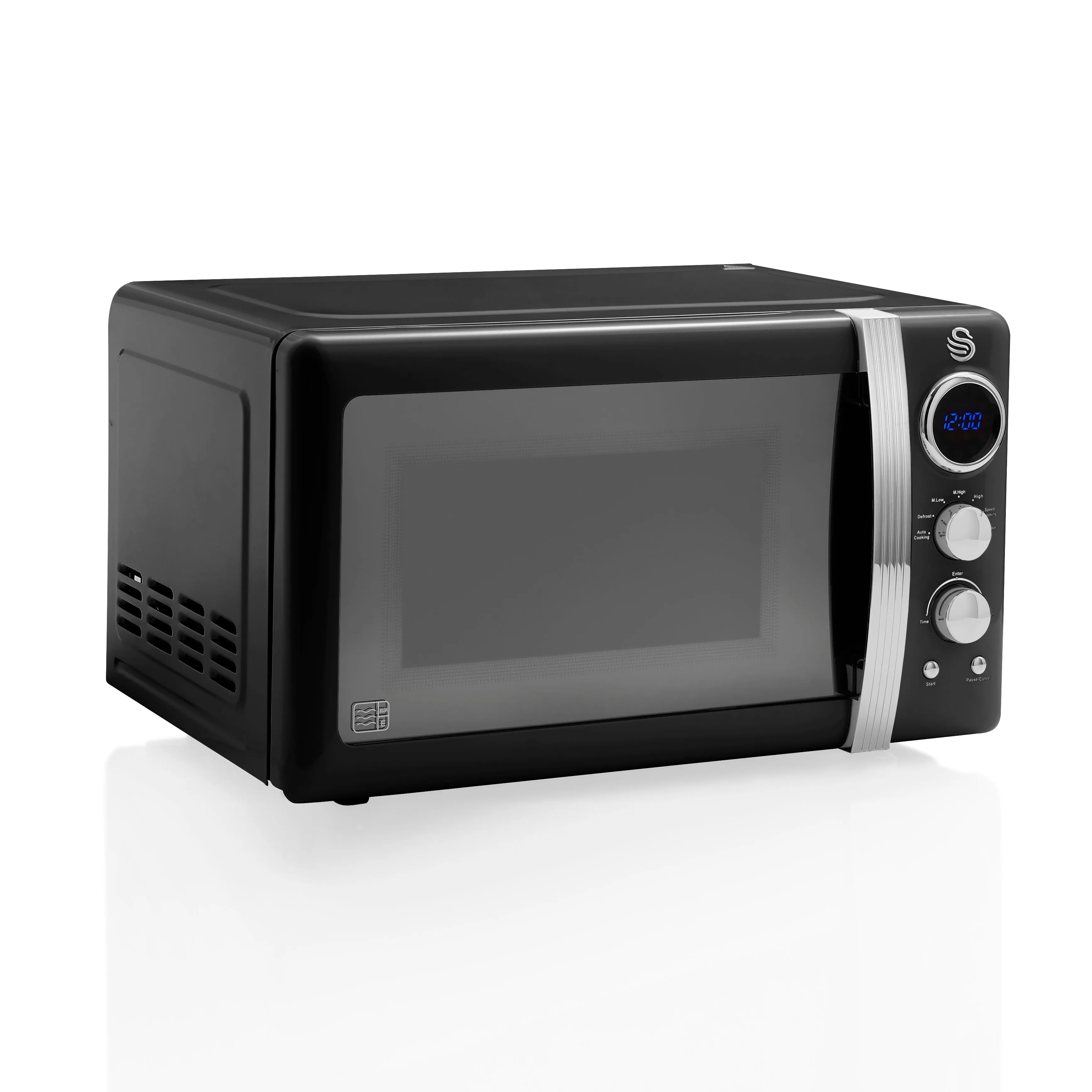 800W Retro Digital Microwave