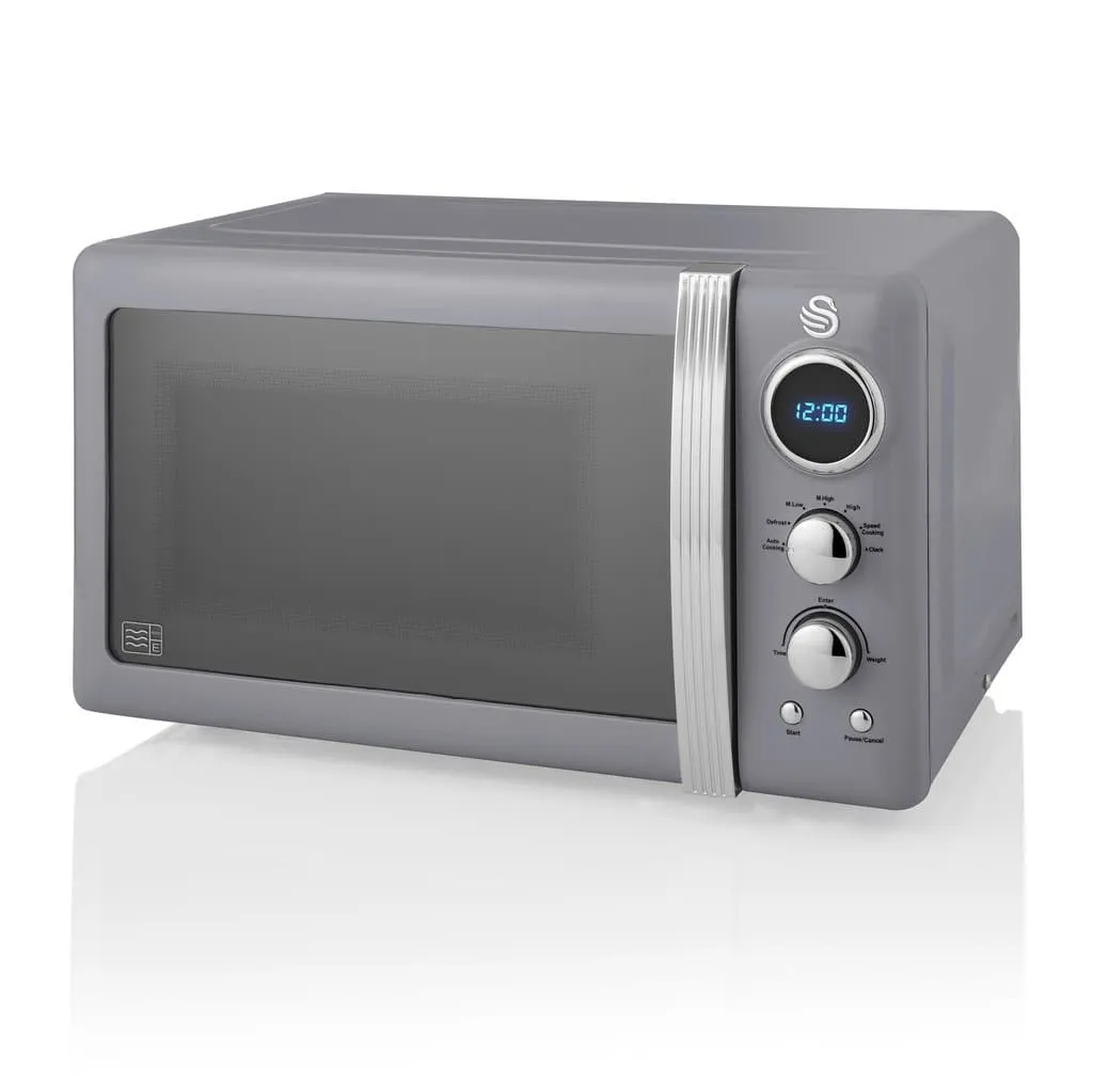 800W Retro Digital Microwave