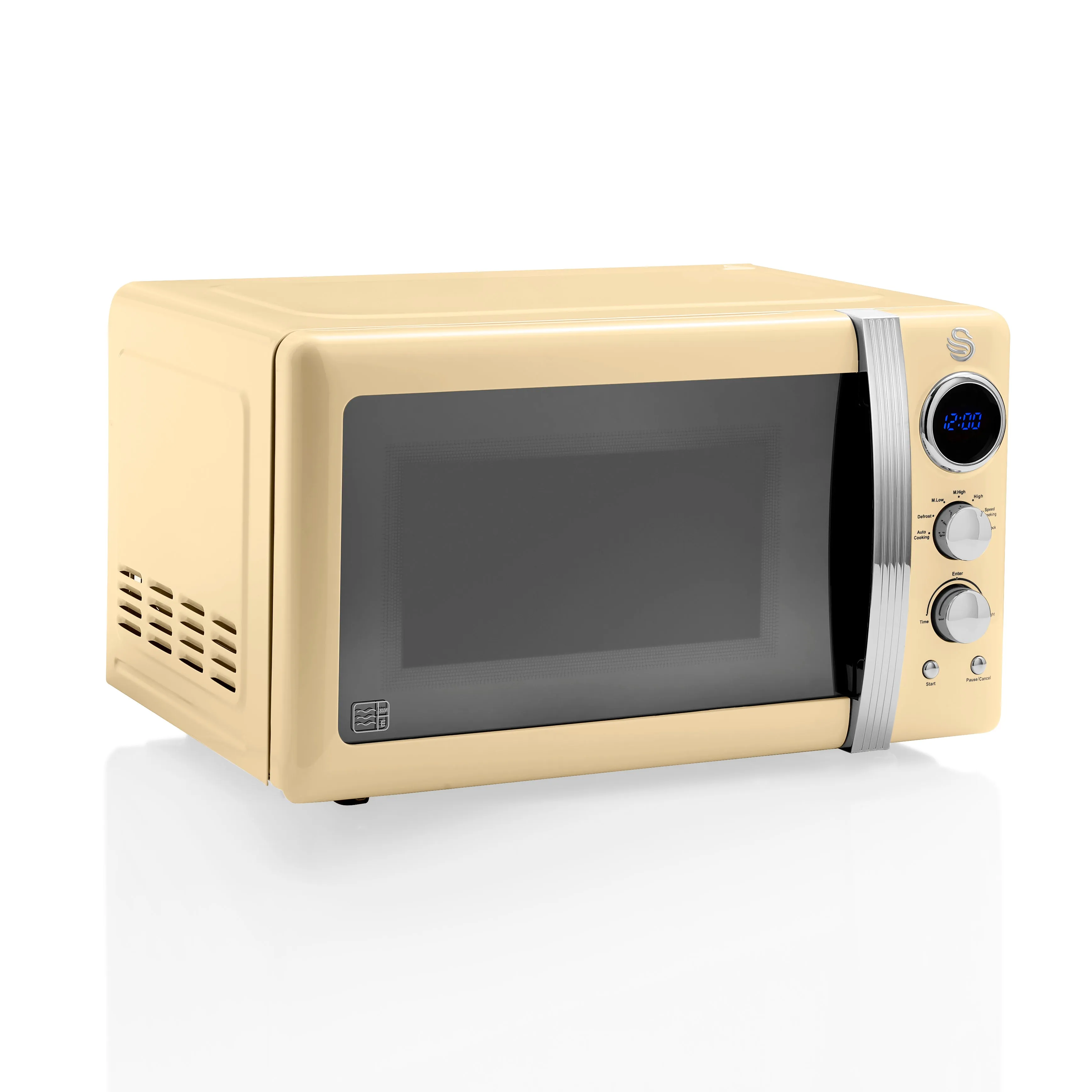 800W Retro Digital Microwave