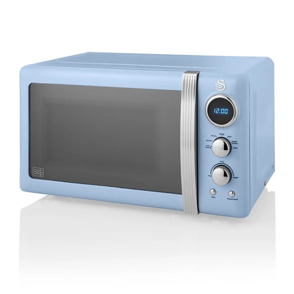 800W Retro Digital Microwave