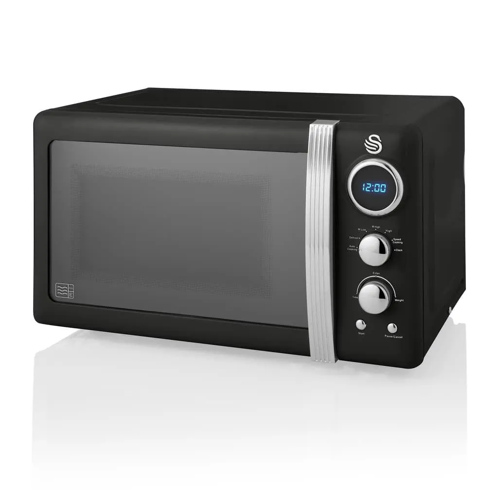 800W Retro Digital Microwave