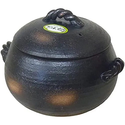 Banko Ware Donabe Rice Pot 7-Go Large Iga Style