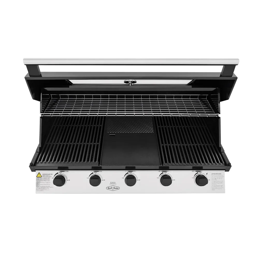 BeefEater 1200 Series 5-Burner Built In BBQ Black Enamel