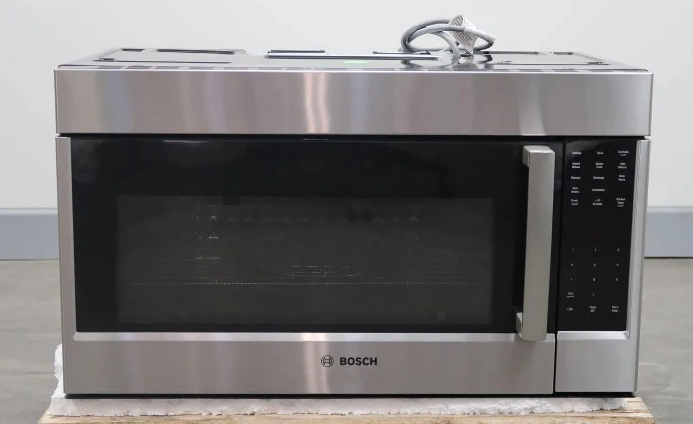 *Bosch 800 Series 30" White LED Over The Range Convection Microwave HMV8053U