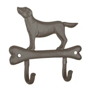 Cast Iron Dog & Bone Coat Hook