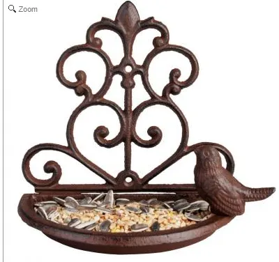 Cast Iron Wall Bird Feeder