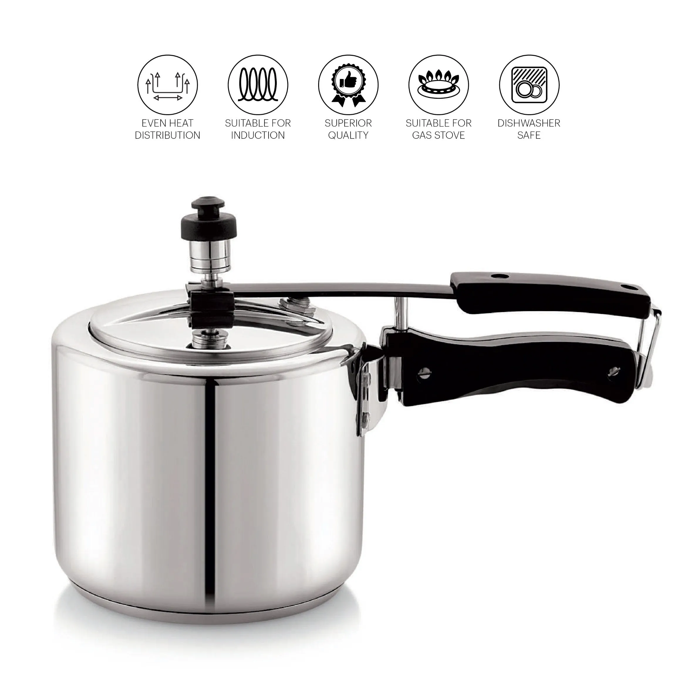 Chef Impact Bonded Stainless Steel Tri-Ply Bottom Pressure Cooker Inner Lid