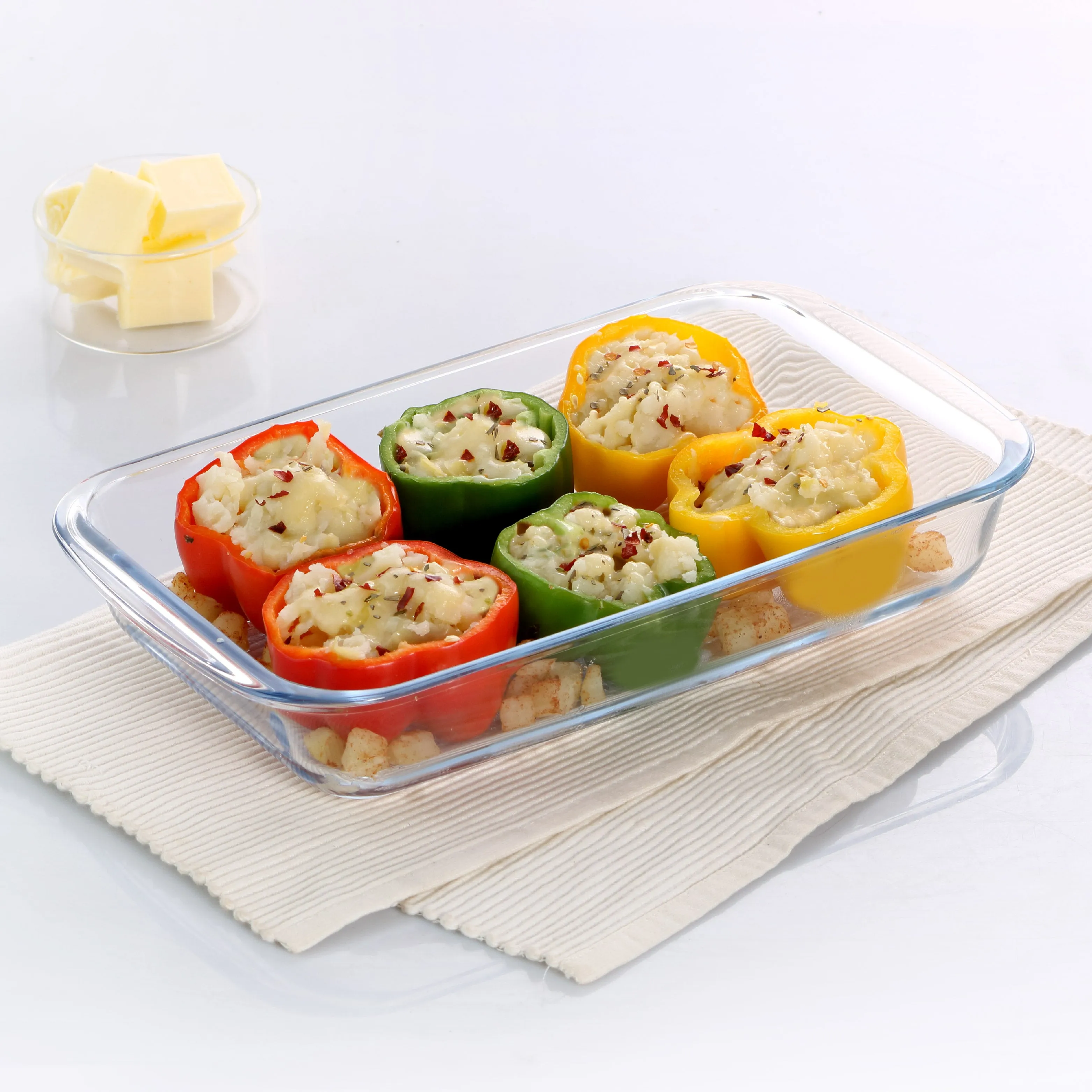 Dahlia Rectangle Glass Baking Dish, 1600ml