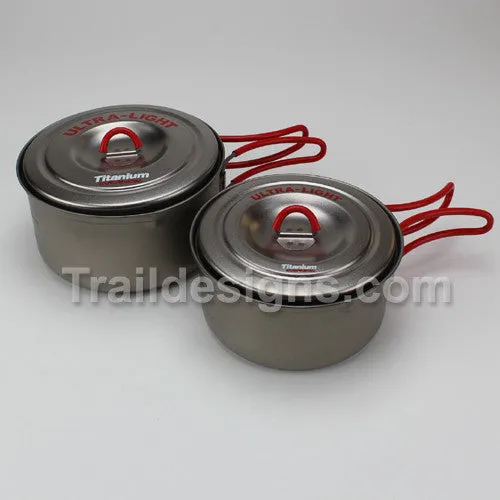 Evernew Titanium Ultra Light 900ml & 600ml Pot Set (ECA259)