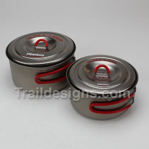 Evernew Titanium Ultra Light 900ml & 600ml Pot Set (ECA259)