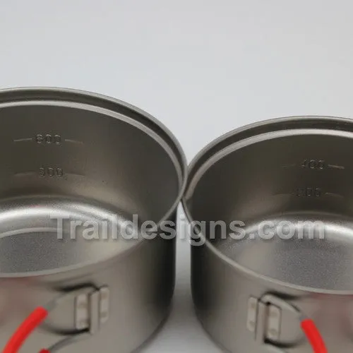 Evernew Titanium Ultra Light 900ml & 600ml Pot Set (ECA259)