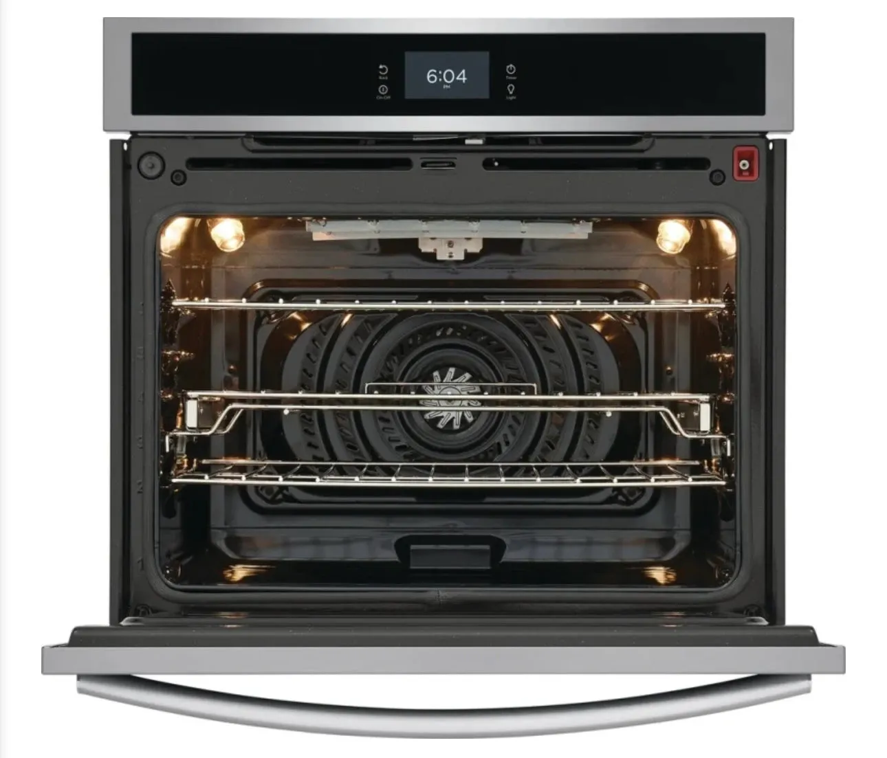 Frigidaire Gallery Series  GCWS3067AF
30 Inch Single Electric Wall Oven with Air Fry, 5.3 Cu.Ft. Capacity, Total Convection, Self Clean, Touch Screen Control Panel, No Pre Heat, Steam Bake, Temperature Probe, Glide Rack, Air Sous Vide, Control Lock,