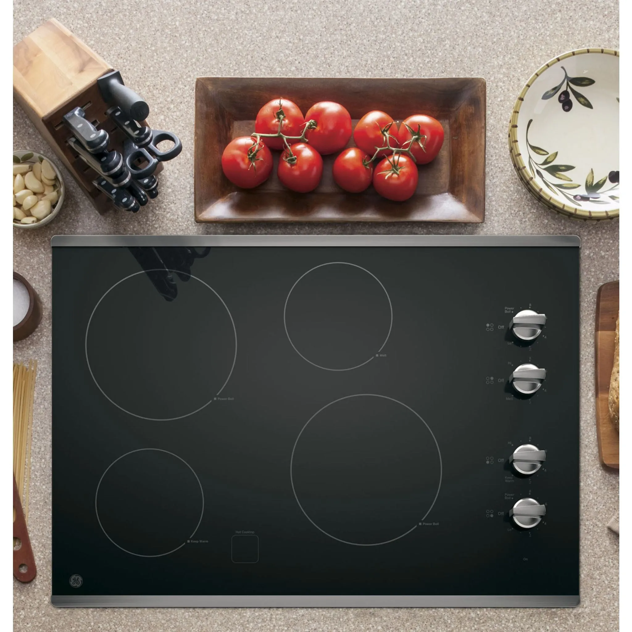 GE 30" Electric Smoothtop Cooktop Stainless Steel JP3030SJSS