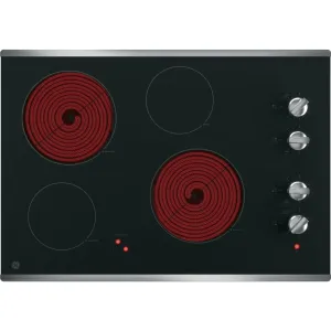 GE 30" Electric Smoothtop Cooktop Stainless Steel JP3030SJSS