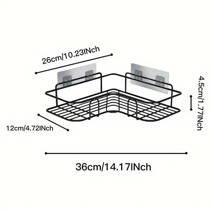 Heavy-Duty Triangle Wall Mounted Shower Caddy Rack