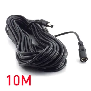 Hot Sale 1m 2m 3m 5M 10M DC connector Power Plug with extension wire 5.5 X 2.1 mm DC female & Male Jack adapter