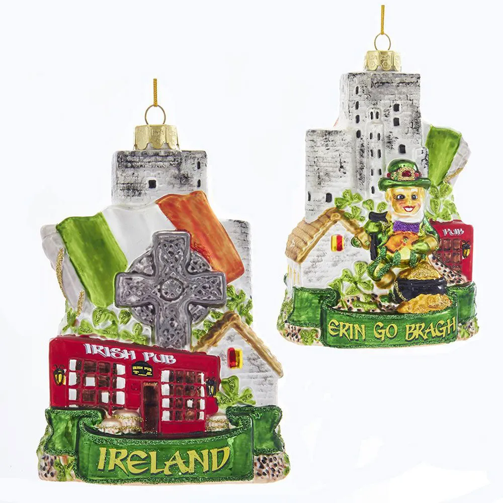 Ireland Glass Ornament