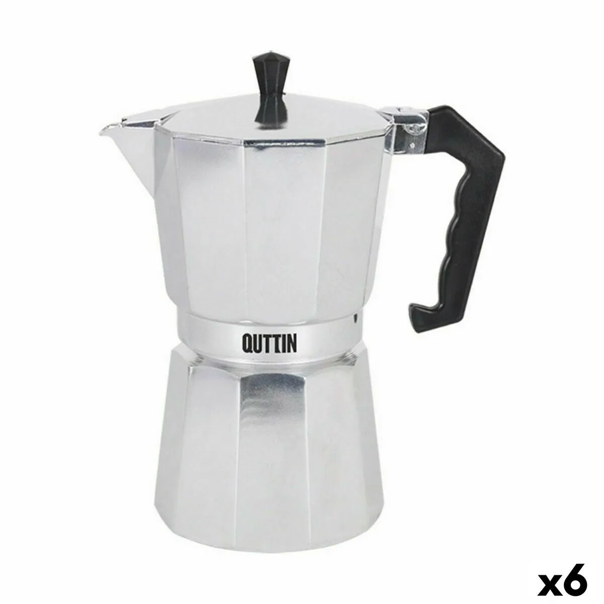 Italian Coffee Pot Quttin 9 Cups Aluminium (6 Units)