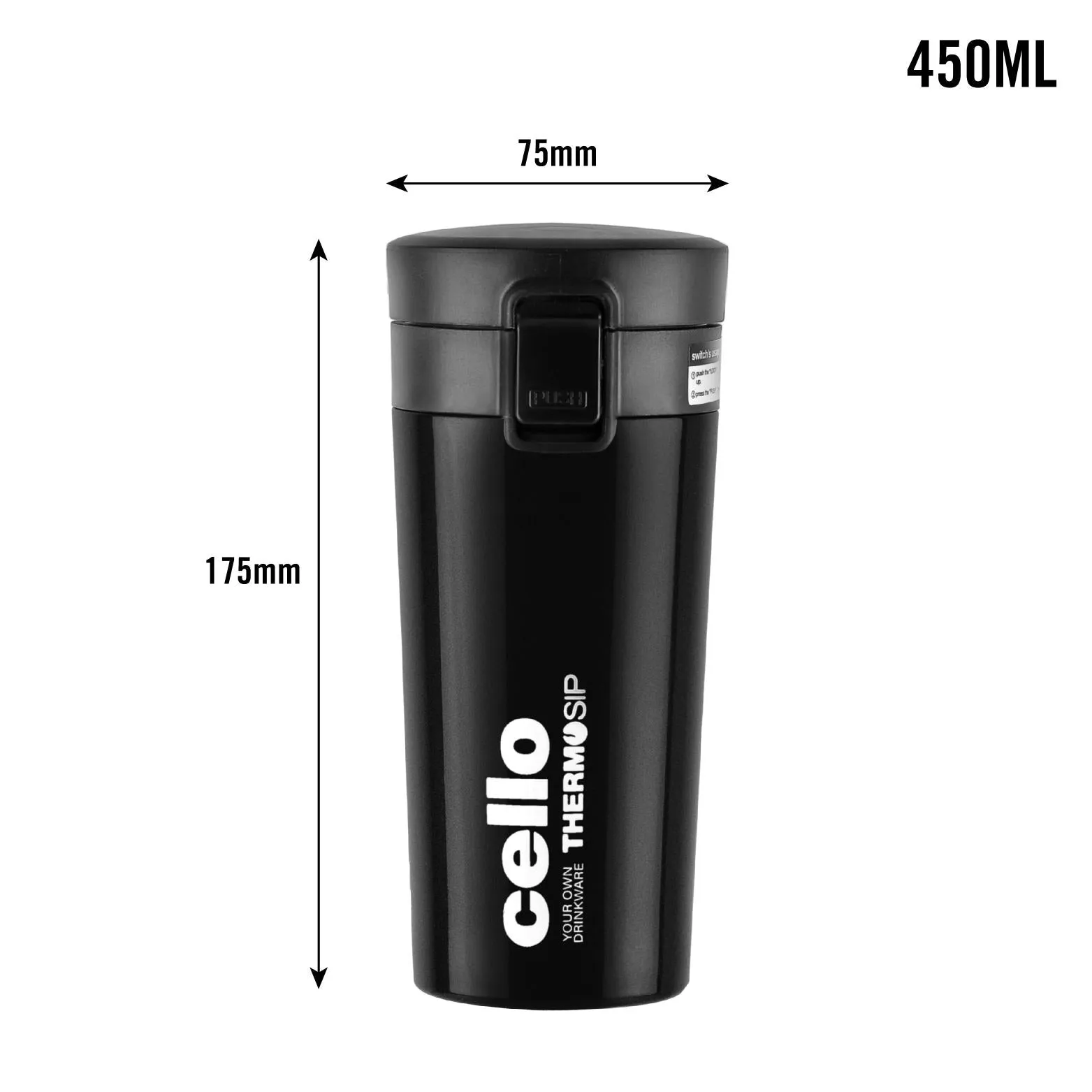 Monty Flask, Vacusteel Water Bottle, 450ml