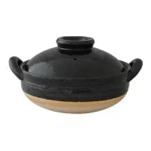 NAGATANIEN Steam Donabe 2-4 People 27cm Black Clay Pot