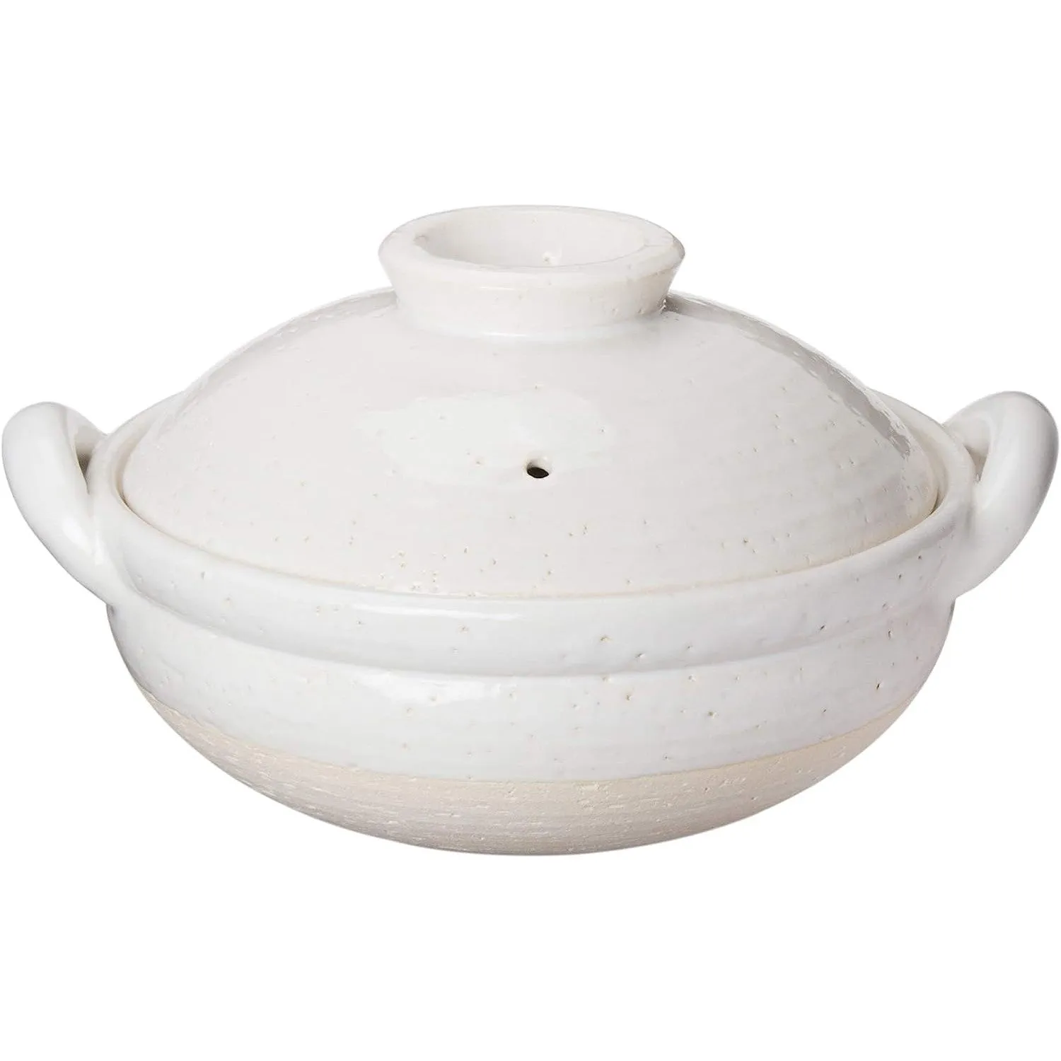 NAGATANIEN Steam Donabe 2-4 People 27cm White Clay Pot