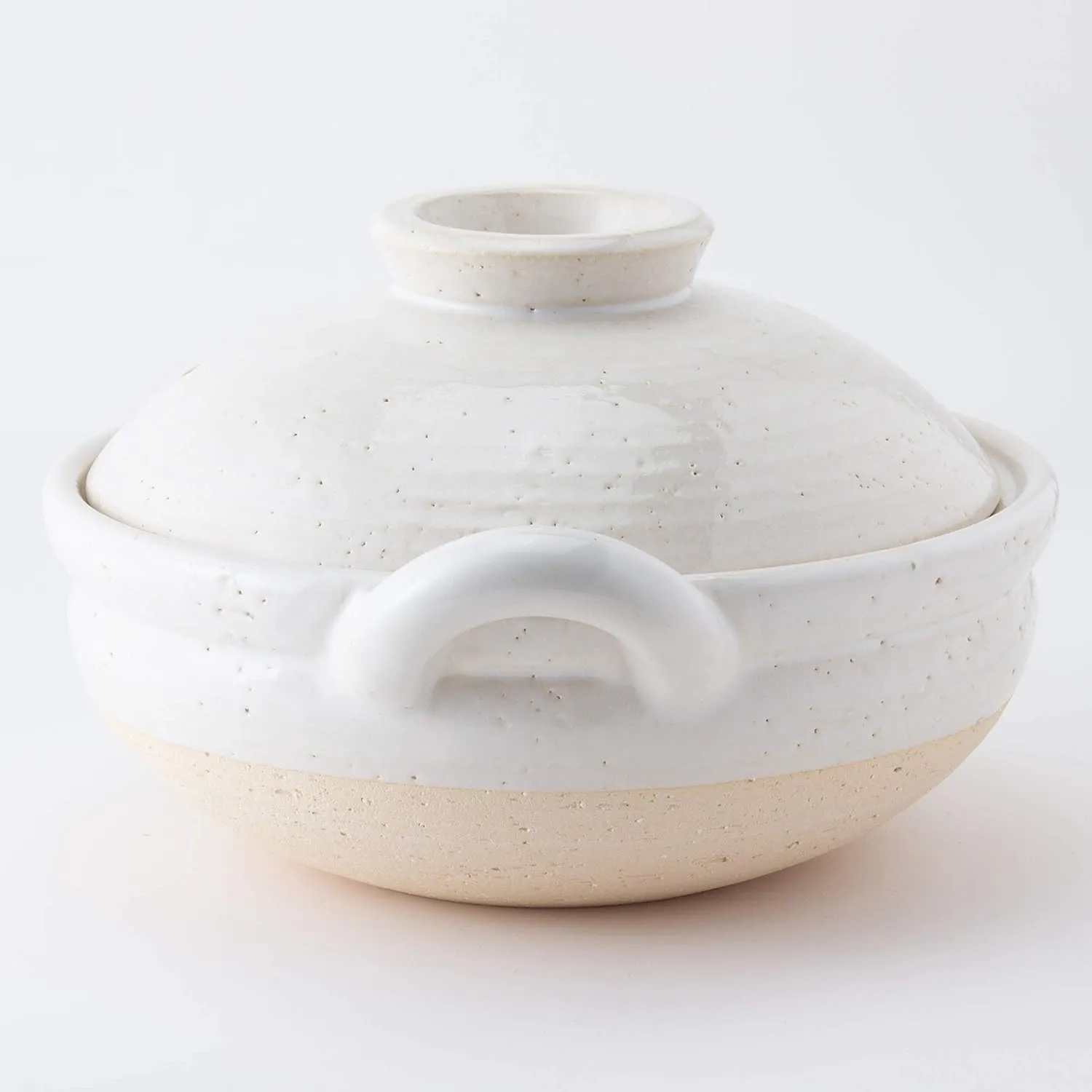 NAGATANIEN Steam Donabe 2-4 People 27cm White Clay Pot