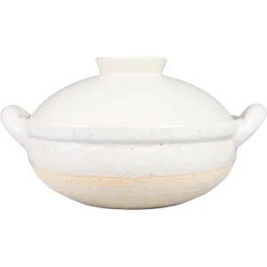 NAGATANIEN Steam Donabe 3-5 People 31cm White Large Clay Pot