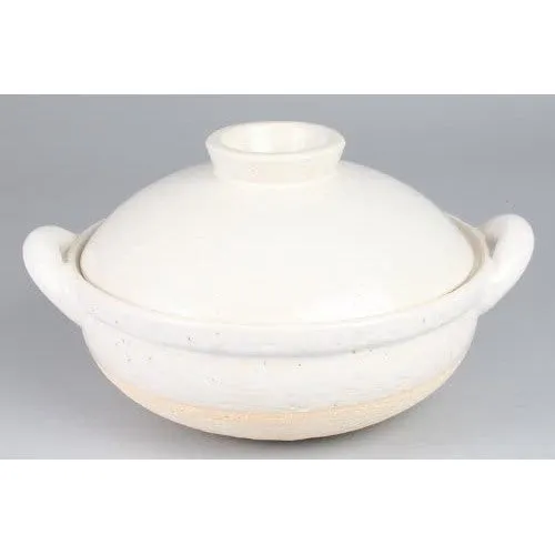 NAGATANIEN Steam Donabe 3-5 People 31cm White Large Clay Pot