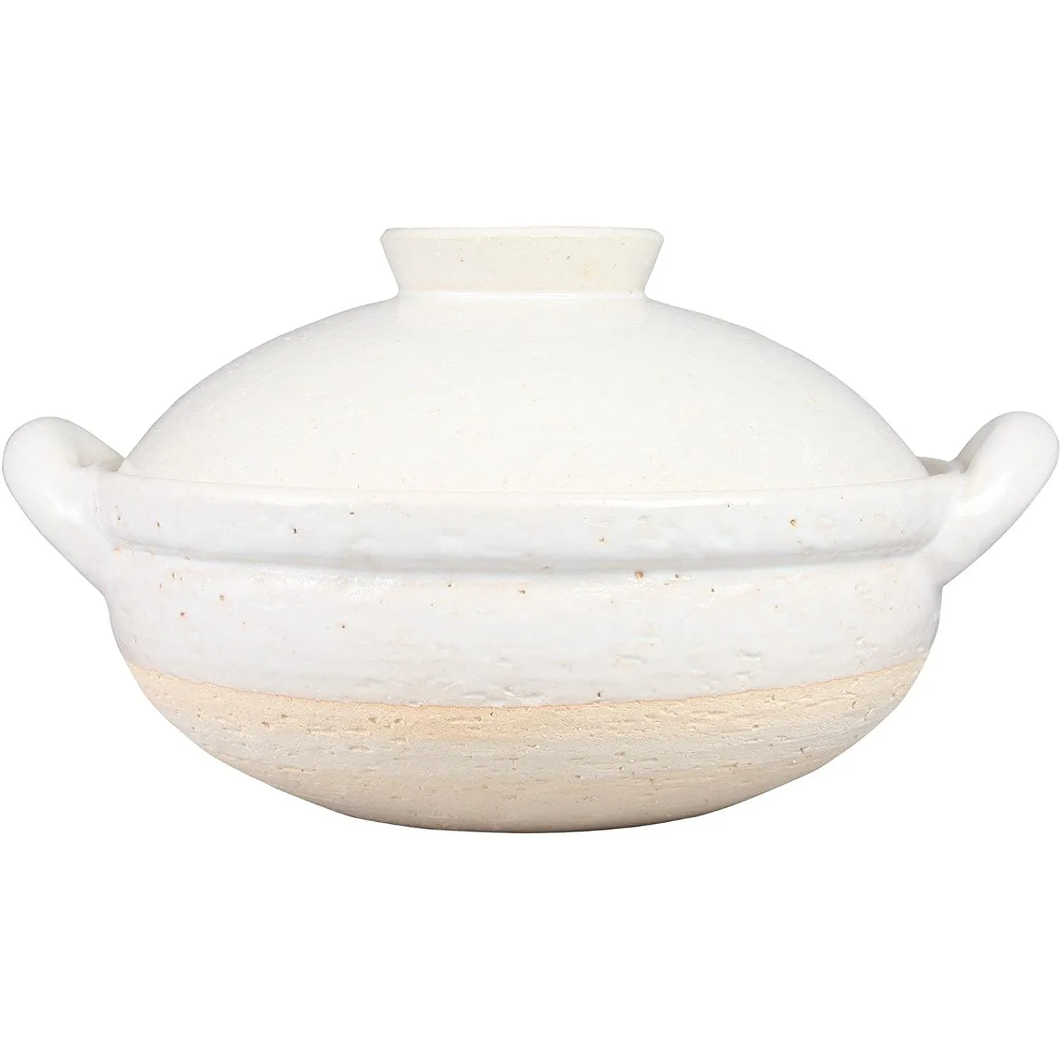 NAGATANIEN Steam Donabe 3-5 People 31cm White Large Clay Pot