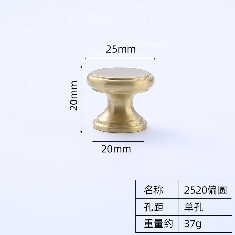 New Chinese Style Copper Brass Handle Hardware Drawer Pure Copper Furniture Golden Cabinet Handle Door and Window Handle