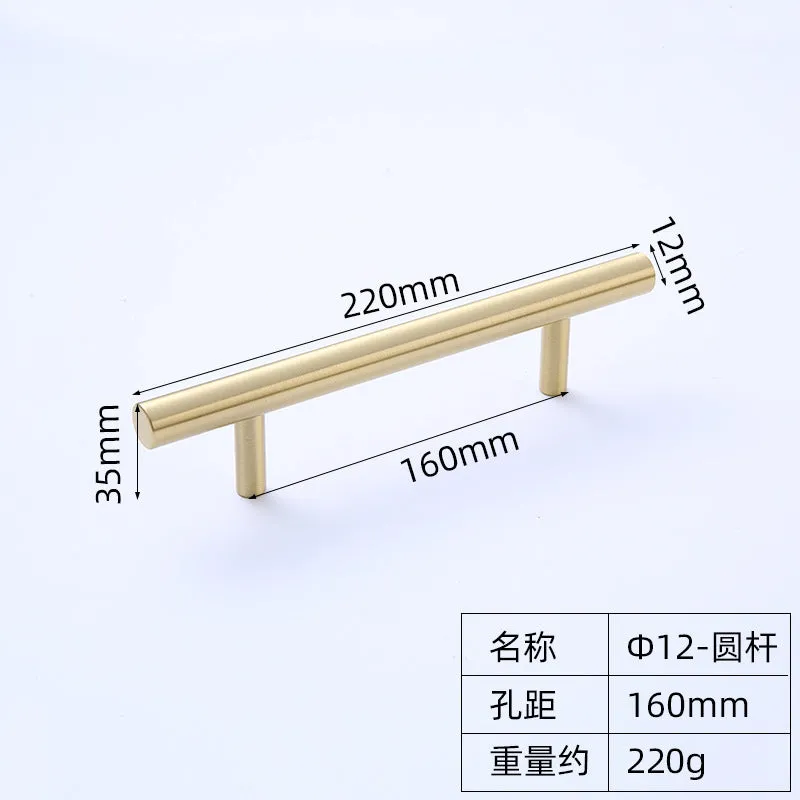 New Chinese Style Copper Brass Handle Hardware Drawer Pure Copper Furniture Golden Cabinet Handle Door and Window Handle