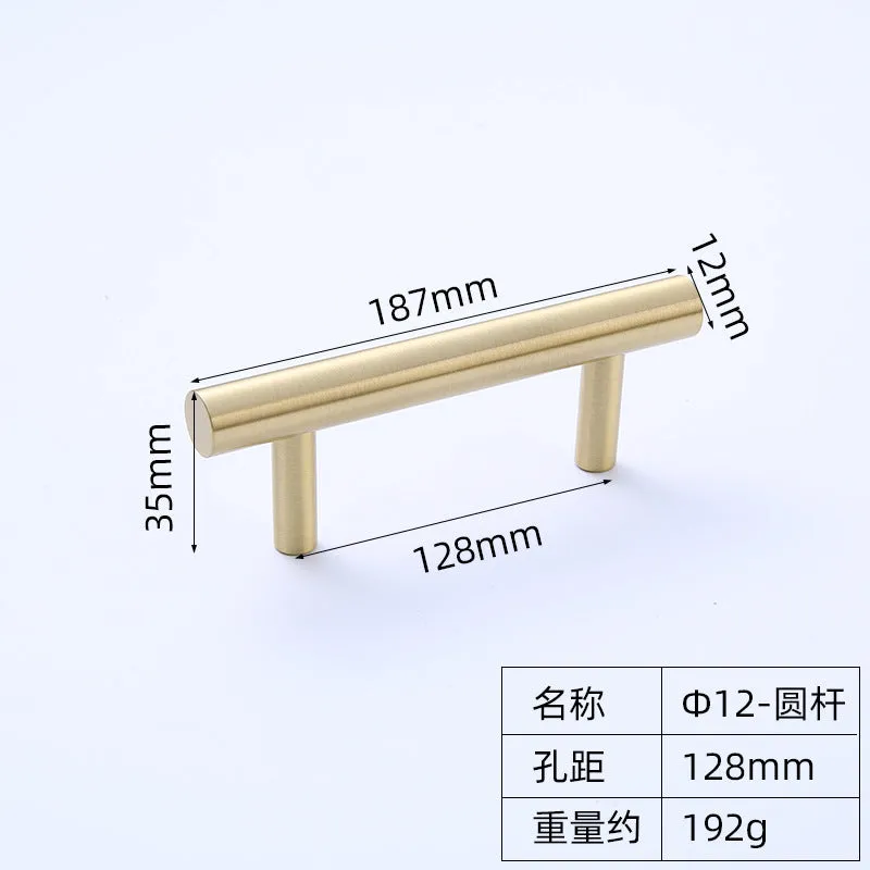 New Chinese Style Copper Brass Handle Hardware Drawer Pure Copper Furniture Golden Cabinet Handle Door and Window Handle