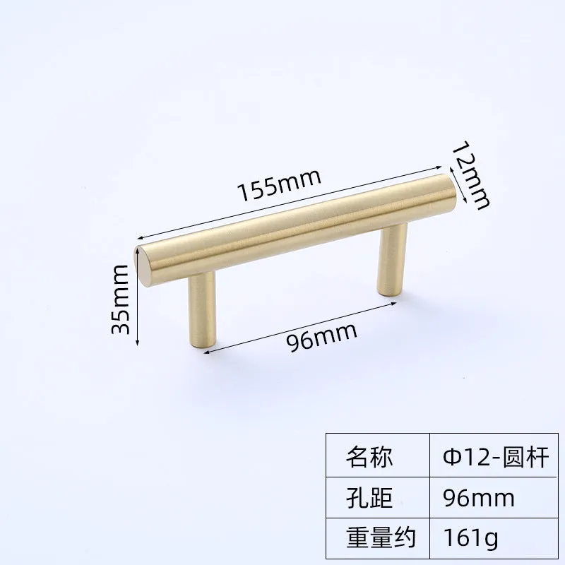 New Chinese Style Copper Brass Handle Hardware Drawer Pure Copper Furniture Golden Cabinet Handle Door and Window Handle