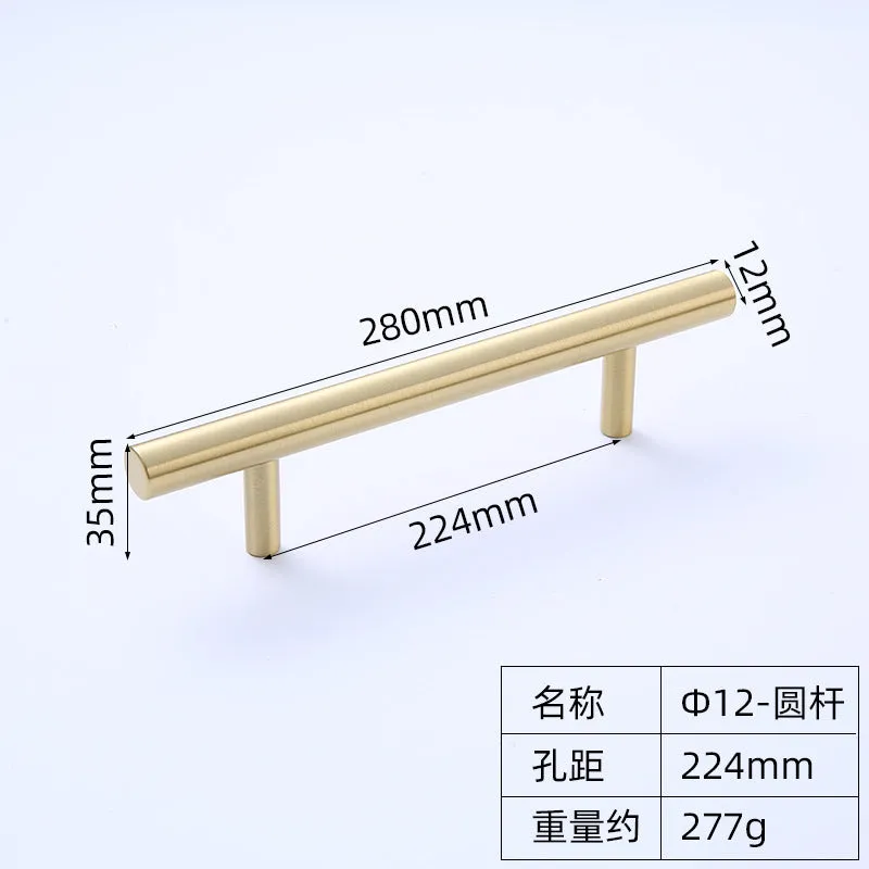 New Chinese Style Copper Brass Handle Hardware Drawer Pure Copper Furniture Golden Cabinet Handle Door and Window Handle