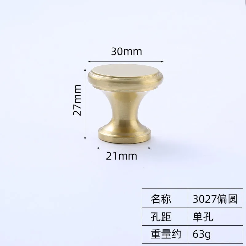 New Chinese Style Copper Brass Handle Hardware Drawer Pure Copper Furniture Golden Cabinet Handle Door and Window Handle