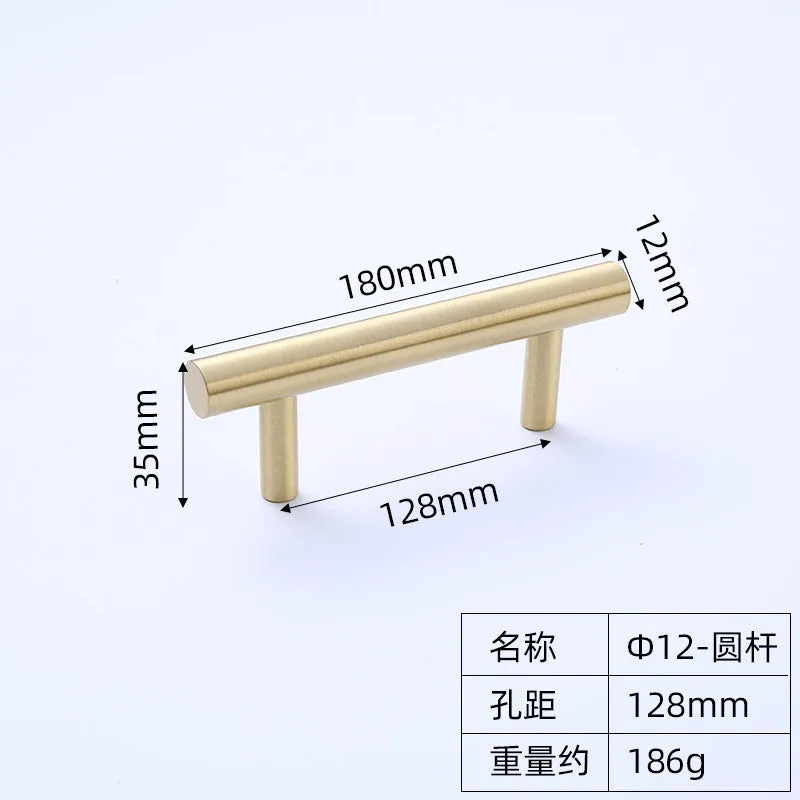 New Chinese Style Copper Brass Handle Hardware Drawer Pure Copper Furniture Golden Cabinet Handle Door and Window Handle