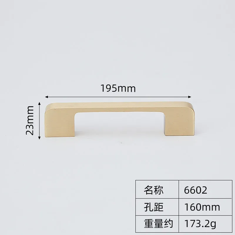 New Chinese Style Copper Brass Handle Hardware Drawer Pure Copper Furniture Golden Cabinet Handle Door and Window Handle