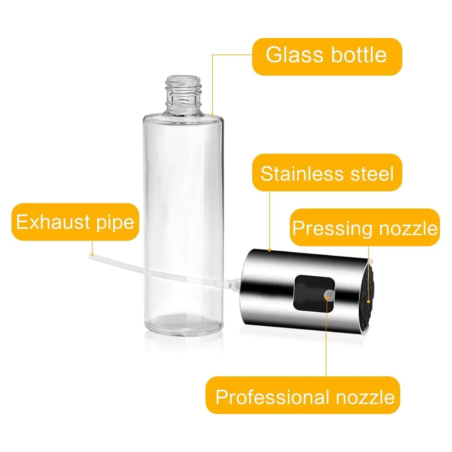 Oil Sprayer Dispenser, Oil Versatile Glass Spray Bottle For Cooking & Multi Use Bottle