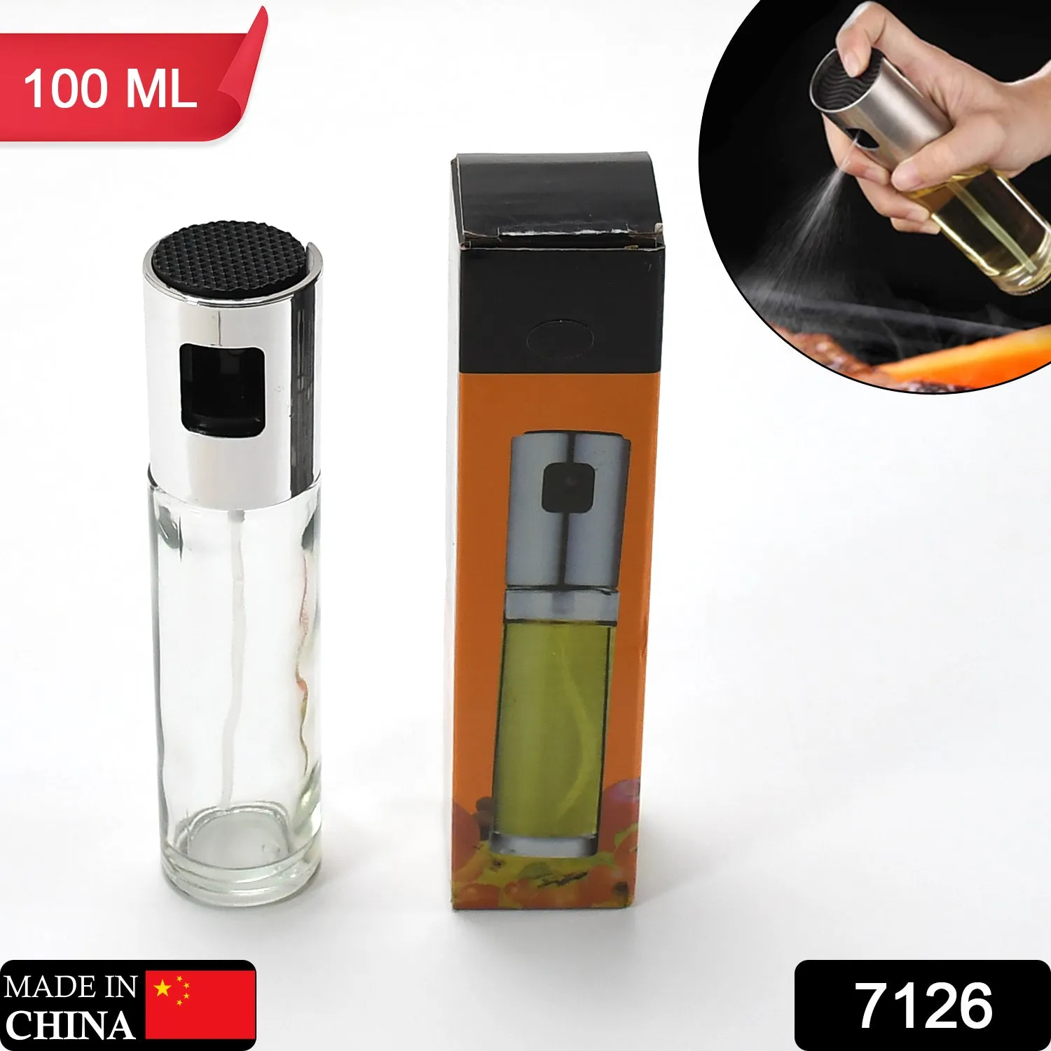 Oil Sprayer Dispenser, Oil Versatile Glass Spray Bottle For Cooking & Multi Use Bottle