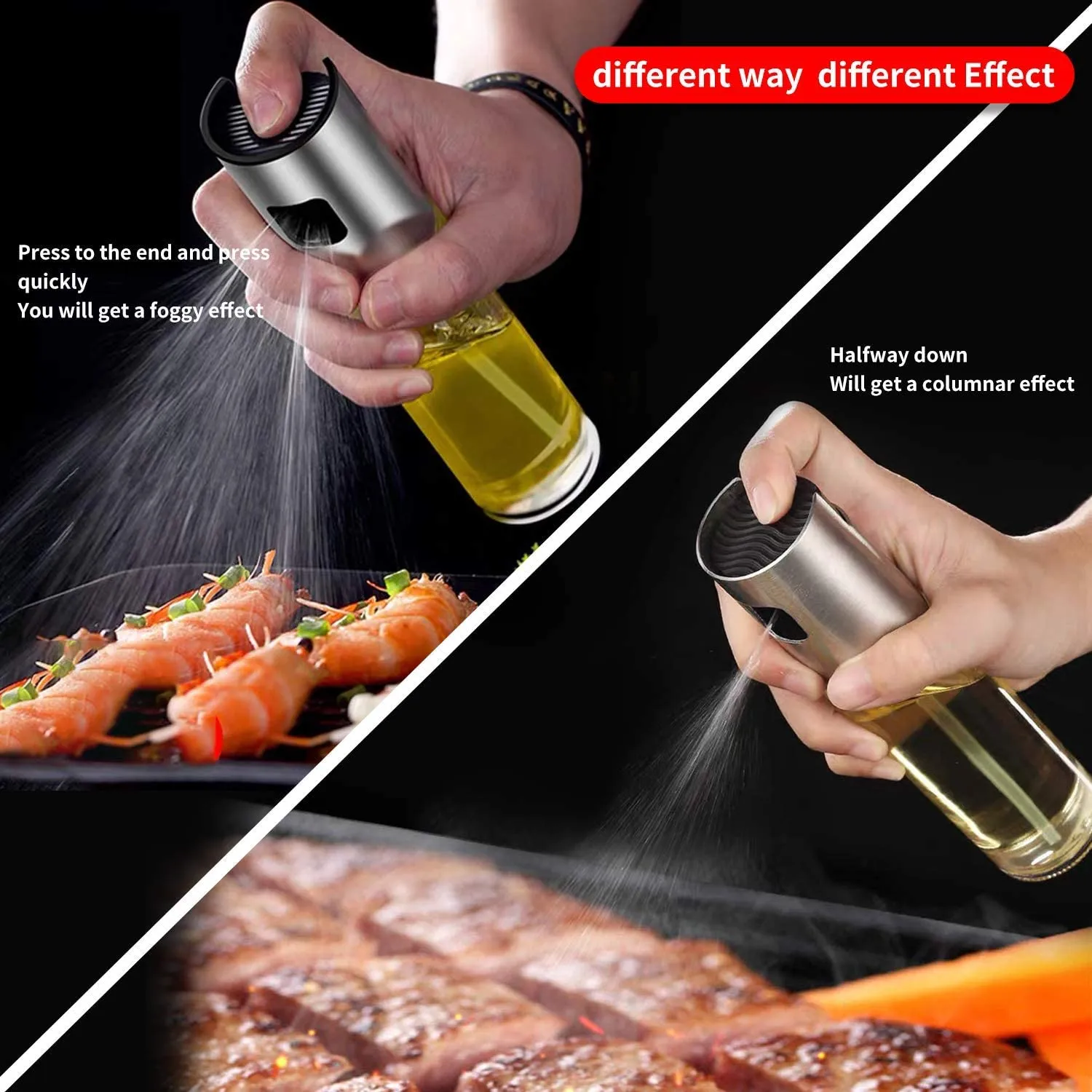 Oil Sprayer Dispenser, Oil Versatile Glass Spray Bottle For Cooking & Multi Use Bottle