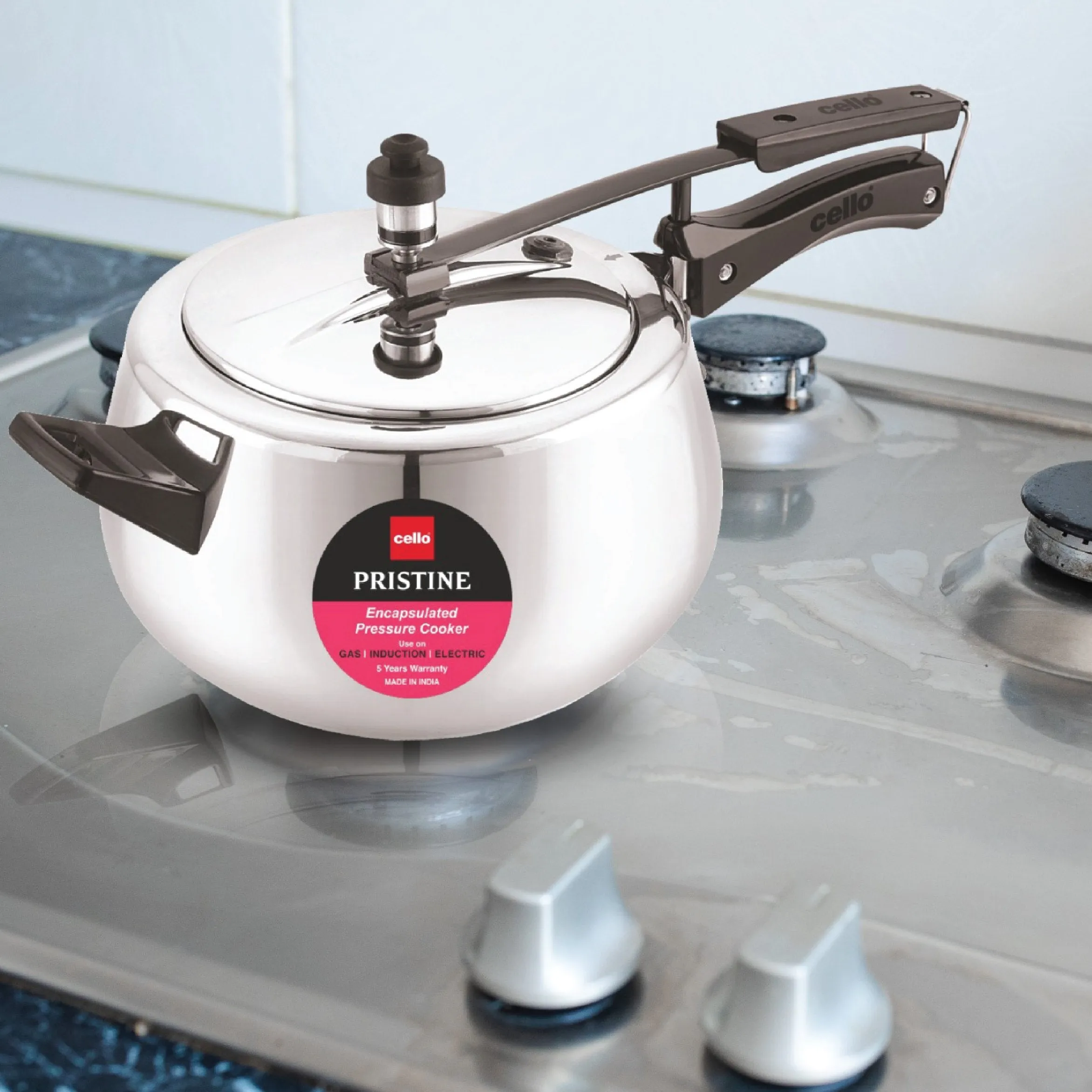 Pristine Encapsulated Pressure Cooker, Silver